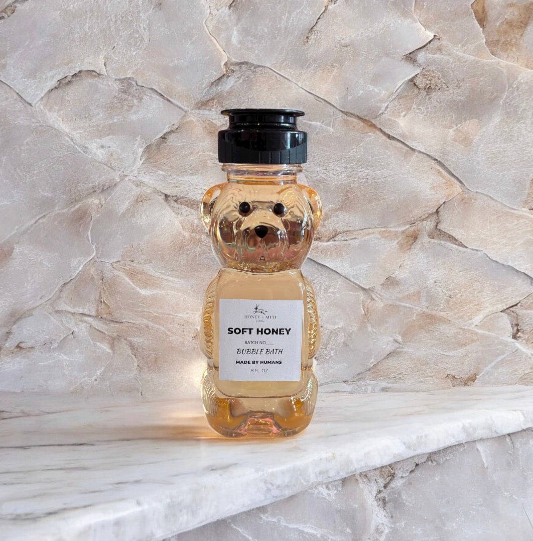 Honey, bear bubble bath